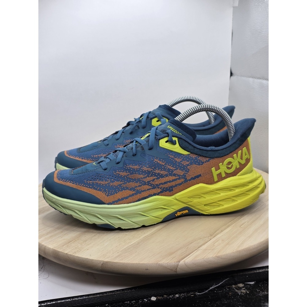 Mens Size 7.5D- Hoka One Speedgoat 5 Blue Coral Evening Trail Shoes 1123157-BCEP